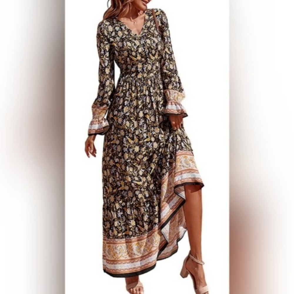 🌞Long Sleeve Maxi Dress - Picture 1 of 4